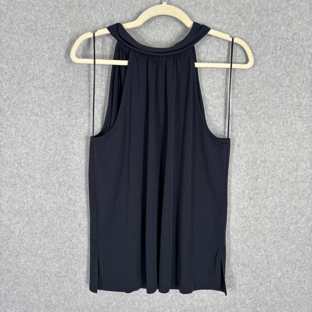 The Limited Blouse Medium‎ Navy Neck Tie Knit Cami Flowy Career Office NEW $59